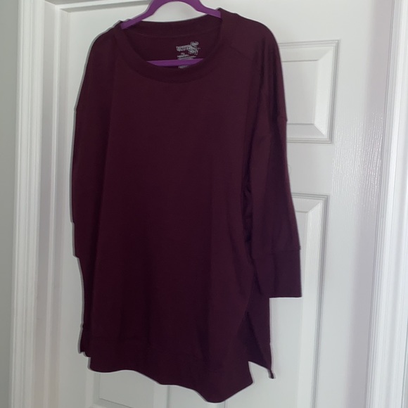 *EUC burgundy lightweight sweatshirt 1x - Picture 6 of 6